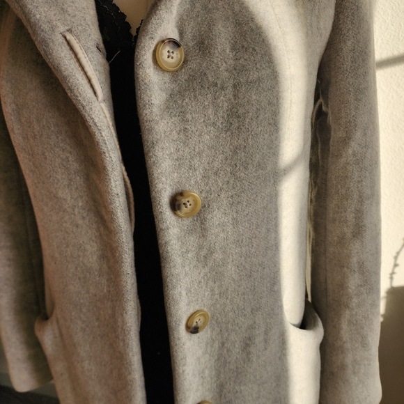 Wilfred Light Gray Cocoon Wool Coat - Picture 10 of 12